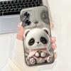 For Oppo A57 A57s A57e A77 A77s 4G Phone Case Oppo A77 5G A56s Back Cover Soft Liquid Silicone Pnada Rabbit Flower Cute Bumper