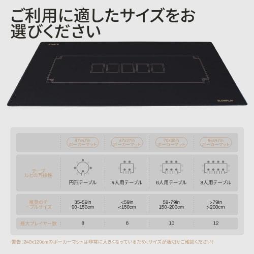 SLOWPLAY Godel Texas Hold'em Poker Mat | Portable Playmat, Black & Champagne Gold, 180x90cm, Water-Repellent, Noise-Dampening, Includes Oversized Carr