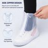 NEW Transparent Zipped Shoe Covers Waterproof Rain Shoe Cover Thickened Shoes Protectors Reusable Antislip Rain Boots