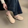 Zhike~ Platform-soled Boken shoes women's spring 2025 new baotou half slippers outer wear height-increasing muffin shoes