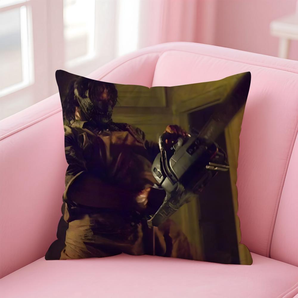 

TThe Texas Chainsaw Massacre Cushion Cover Pillowcase Short Plush Invisible zipper Room Sofa Cushion Cover 30X30cm