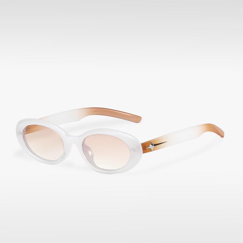 

P1320 Oval Frame Cool Sunglasses Hip-hop European American Fashion Trendy Summer Eyewear For Women Uv375 StyleD