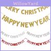 Merry Christmas Happy New Year Banner Bunting For Vibrant Holiday Decorations