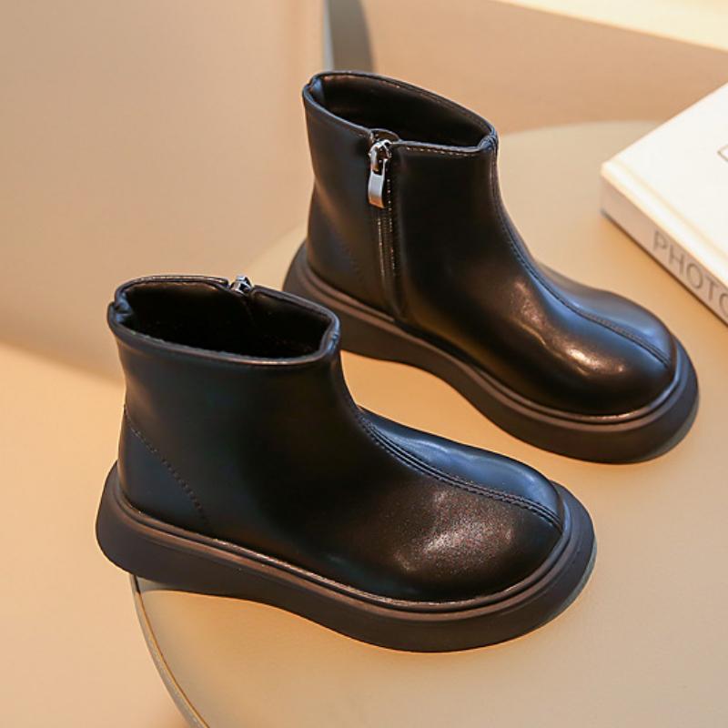 Jenter Martin-støvler høst og vinter nye jenter barnestøvler utenlandske svarte korte støvler vår og høst enkeltstøvler