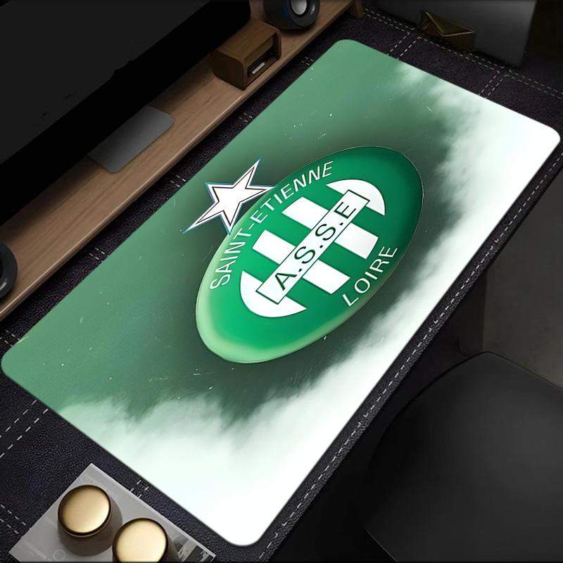 Saint-etienne Football Club Mauspads, Gummiunterseite, Mauspads für Gamer und Bürogebrauch, Gaming-Schreibtisch , Leicht zu reinigende Matte Weihnachts-Fan-Geschenke