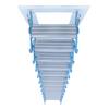 Pull Down 12 Steps Attic Stairs, Alloy Attic Access Ladder, Blue Pulldown Attic Stairs, Wall-mounted Folding Stairs for Attic