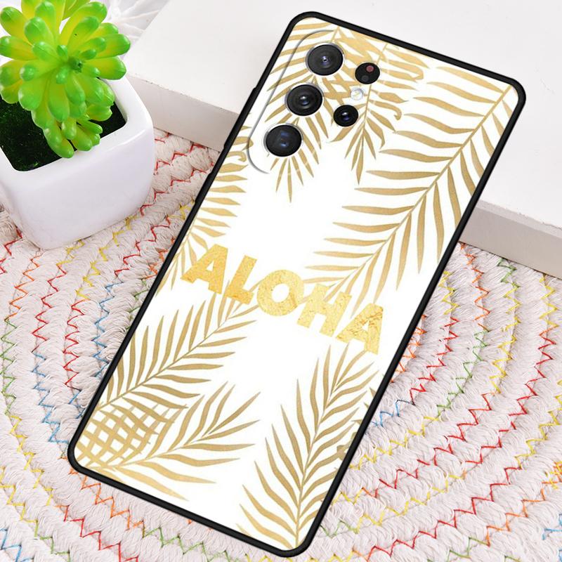 Aloha Hawaii Hawaiian Beach Palms Phone Case for Samsung Galaxy Note 10 Pro S26 Ultra S23 S24 FE S25 S21 S22 PLUS Cove