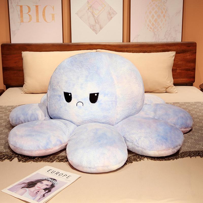 Two-sided Flipped Octopus Flip Doll Double-sided Expression Emotional Octopus Doll Plush Toy