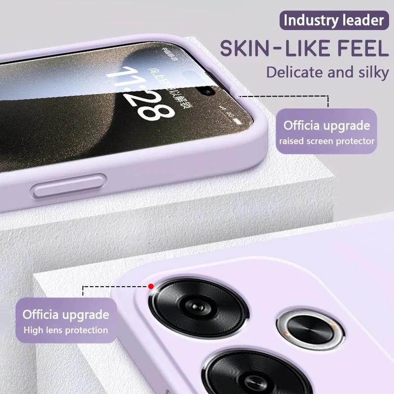 Poco F6 Hülle Luxus Original Flüssigsilikonhülle für Xiaomi Poco F6 Poco F 6 PocoF6 Pro F6Pro 5G Weiche Hüllen Stoßfeste Abdeckung