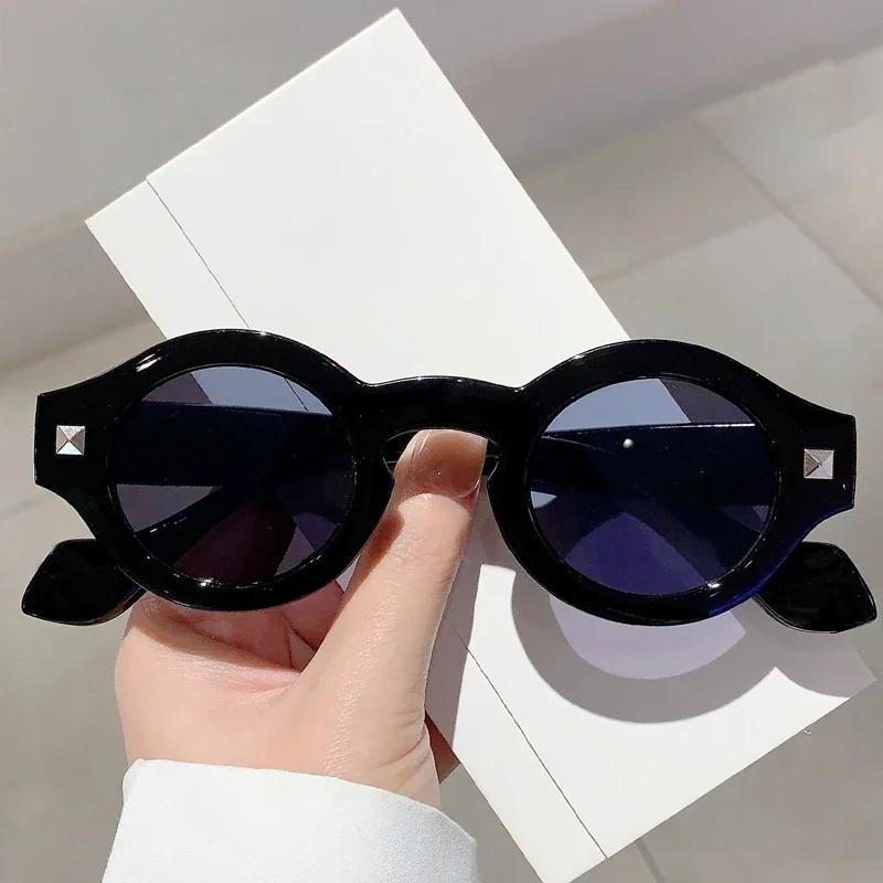 Vintage Round Frame Fashionable Men's Glasses New Outdoor Personalized Wide Edge with Myopia Sunglasses Gafas De Sol Para Hombre