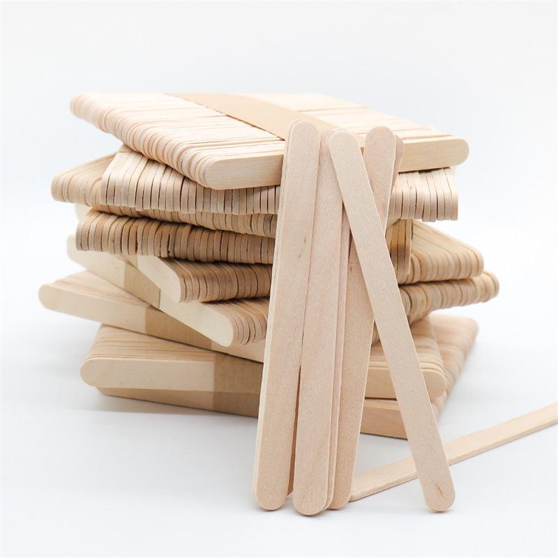 50/100 stuks IJs Lolly Stokjes Natuurlijke Houten Stokjes IJs Lepel Handwerk Kunst IJs Lolly Cake Gereedschap