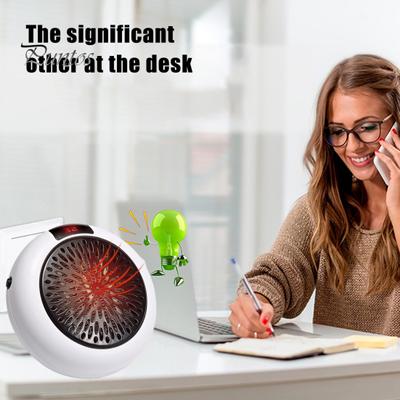 Portable Heater Fan Space Warmer LED Display Temperature Control Low Noise Overheating Protection Wall-Mounted Heater Fan