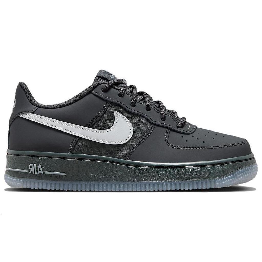 Nike Air Force 1 Low GS Anthracite Cool Grey Παιδικά Αθλητικά Παπούτσια Μαύρα Reflect-Ασημί FV3980-001