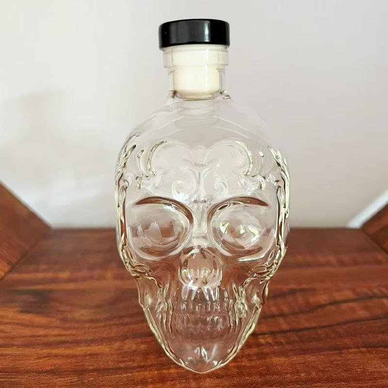 Decantador de Whisky Calavera - Diseño Único de Botella de Vidrio