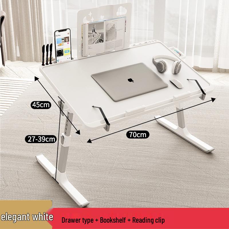 Foldable Adjustable Bedside & Laptop Desk for Dorm Study