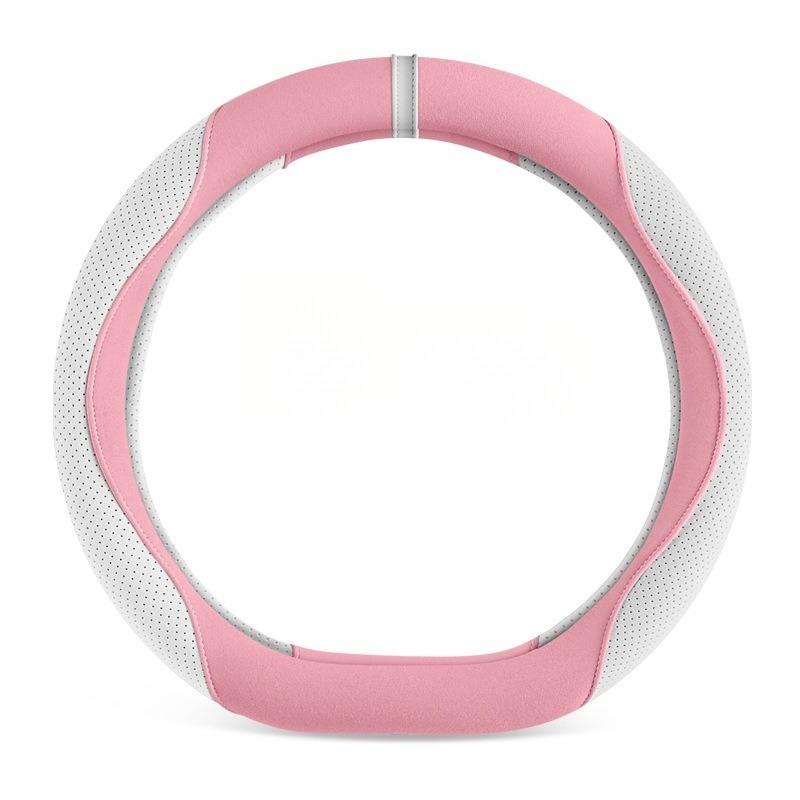 Cute Suede Car Steering Wheel Cover Universal Steering Wheel Grip Cover Car Accessories Interior Woman Kawaii Steering Covers