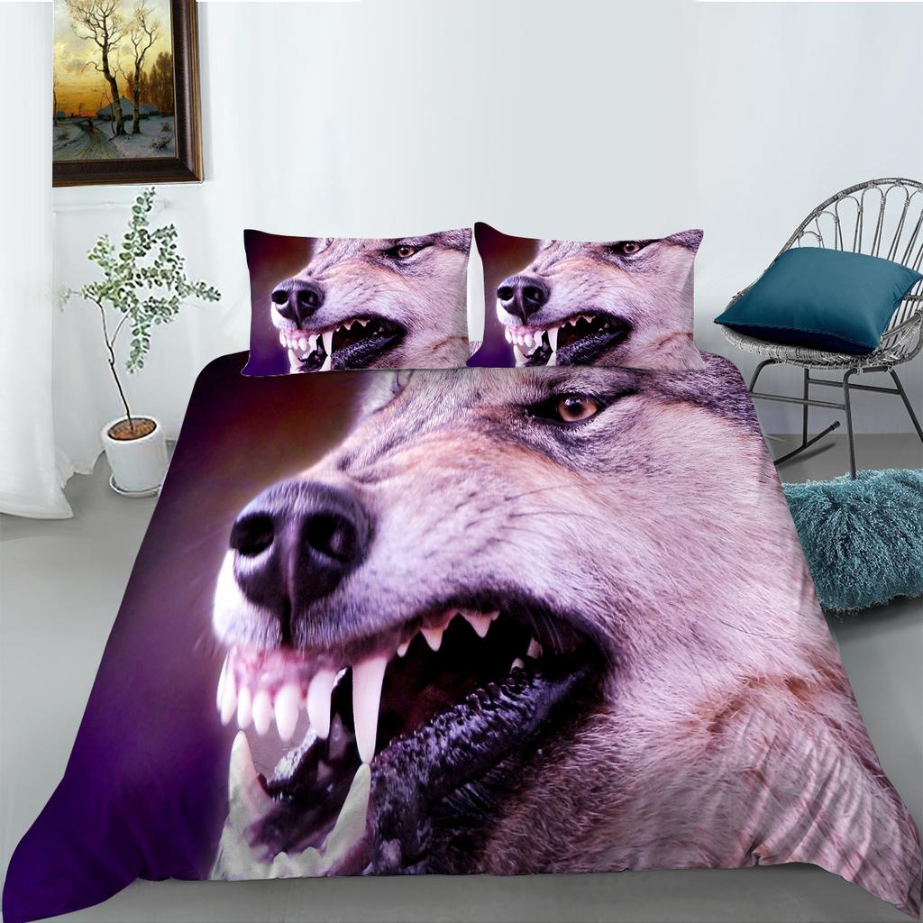 Wolf Series Polyester Bedding Two Or Three Piece Digital Printing Wishshopify