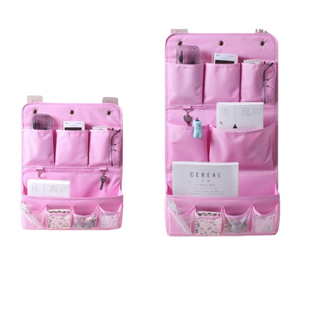 

1pc Simple Door Wall Hanging Storage Bag Cloth Art Waterproof Sundries Wardrobe Storage Bags Bedroom Underwear Socks Toys Organi 2 layers рожевий
