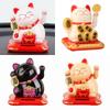 Solar Powered Fortune Cat Figurine Waving Wealth Waving Hand Cat Ornaments  Holiday Gift