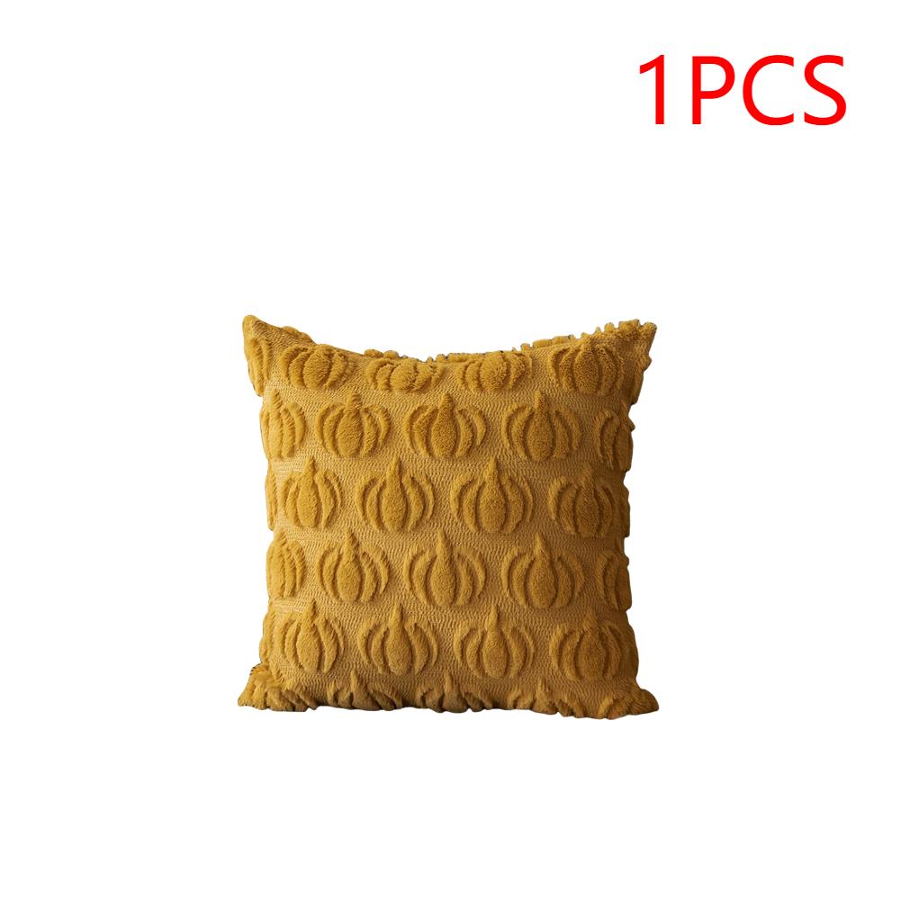 1-4PCS Halloween Ghost Pumpkin Pillowcase Washable Soft Pillow Case  Faux Fur Pillowcase for Festive Home Accent Bedroom Home De