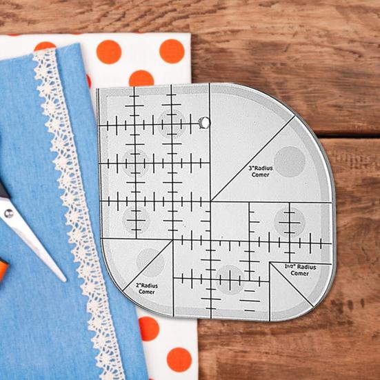 Molde de Costura Escala Precisa Linha Clara Forma Irregular DIY Costura Cortador de Canto Curvo Régua de Quilting para Loja de Costura