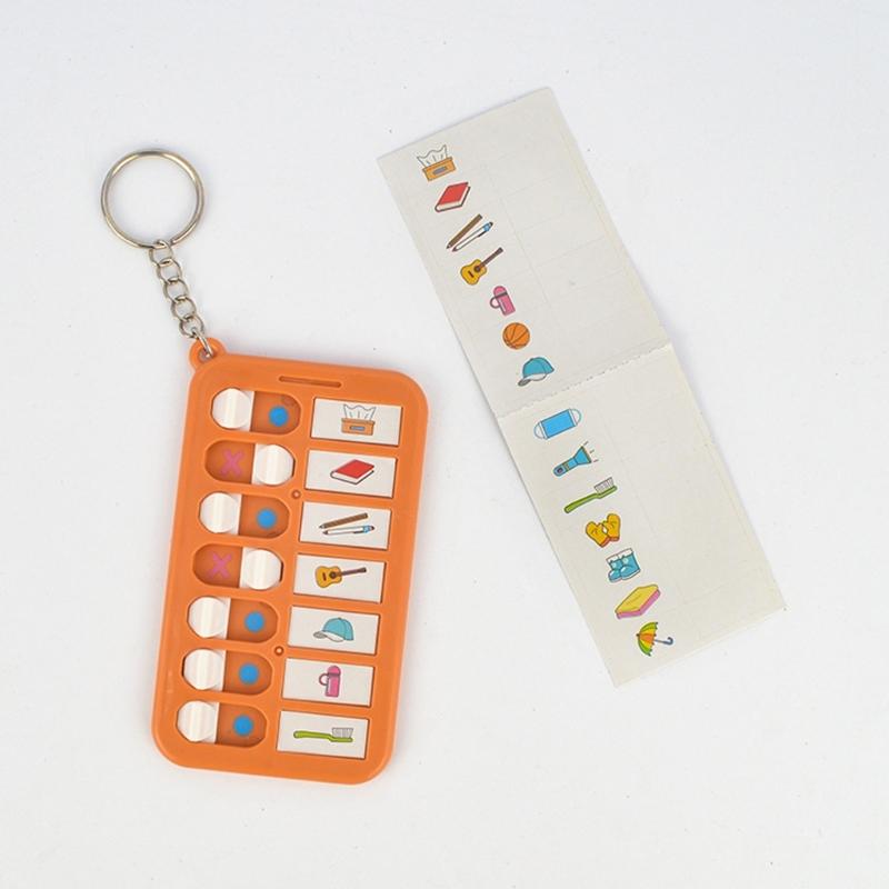 Daily Schedule Keyring Chore Chart Keychains Elderly Reminder Board Car Keychain Daily Plan Board Keyrings