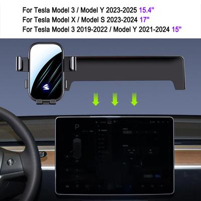 For Tesla Car Screen Phone Holder Mount For Tesla Model X Model S 2026-2026 17 Inch / Model 3 Model Y 15.4 Inch / 15 Inch