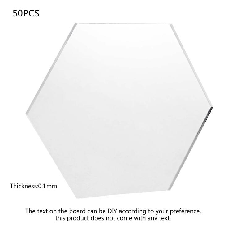 20/50Pcs Clear Acrylics Sheets 3Inch Hexagonal Sheets Hexagonal Acrylics Slices for Drawing Painting Handmade Craft
