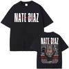 Nate Diaz MMA Legenda Dvipusiai Grafinis Ypač Laisvas Marškinėlis Bokso Sportas Juodas Streetwear Unisex Moterims Ir Vyrams Marškinėlis