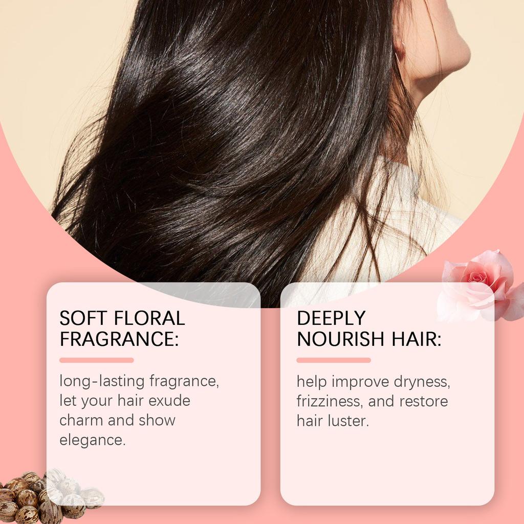 Luxurious Rose Scented Hair Perfume Spray For Women With Deep Nourishing Hydration