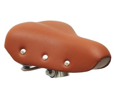 Bicycle Supplies Vintage Studded Saddle Compatible with City Cycles and Mamachari (Brown)