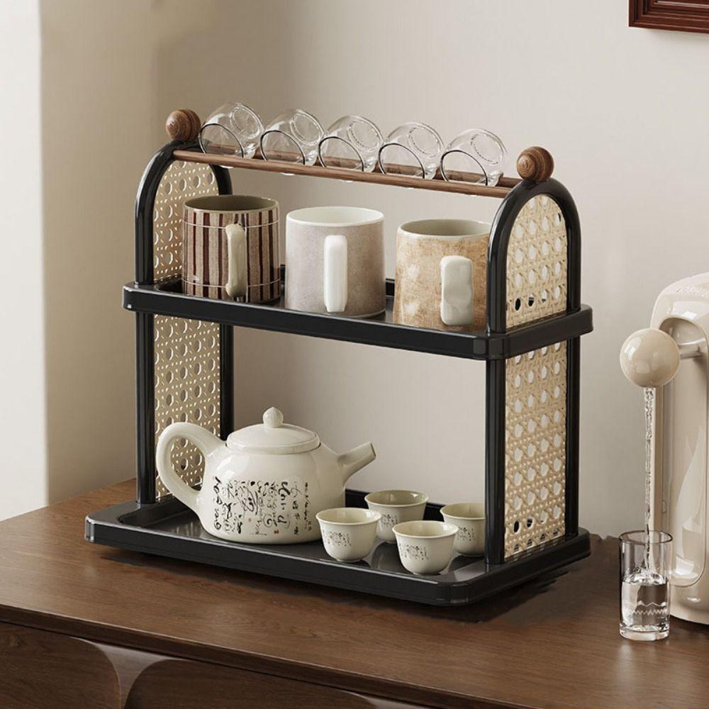 Saving Space Cup Holder Plastic Mug Storage Rack Multifunctional Water Cup Racks  Kitchen