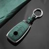 Interior Mouldings Metal Suede Car Remote Key Cover Case Holder shell Keychain Fob For Mercedes Benz New GLA GLB CLS EQA EQB A20