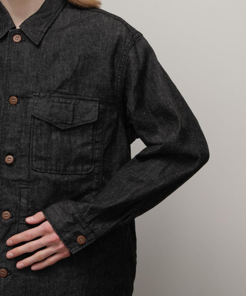 Schott NYC DENIM UTILITY JACKET, Men's, Size S, Black (782-4152003)