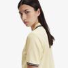 Fred Perry [G3600] Women'S Twin Tip Fred Perry Shirt - Ice Cream/French Navy Afpf2413600-U80