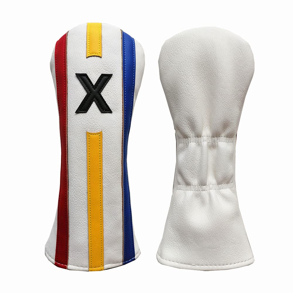 

Sunbro Golf Colorful and Stylish Corfu Head Covers for Highly PU Set of 4 Drivers/Woods/Utilities, Eye-catching, High-Quality Leather, Waterproof,