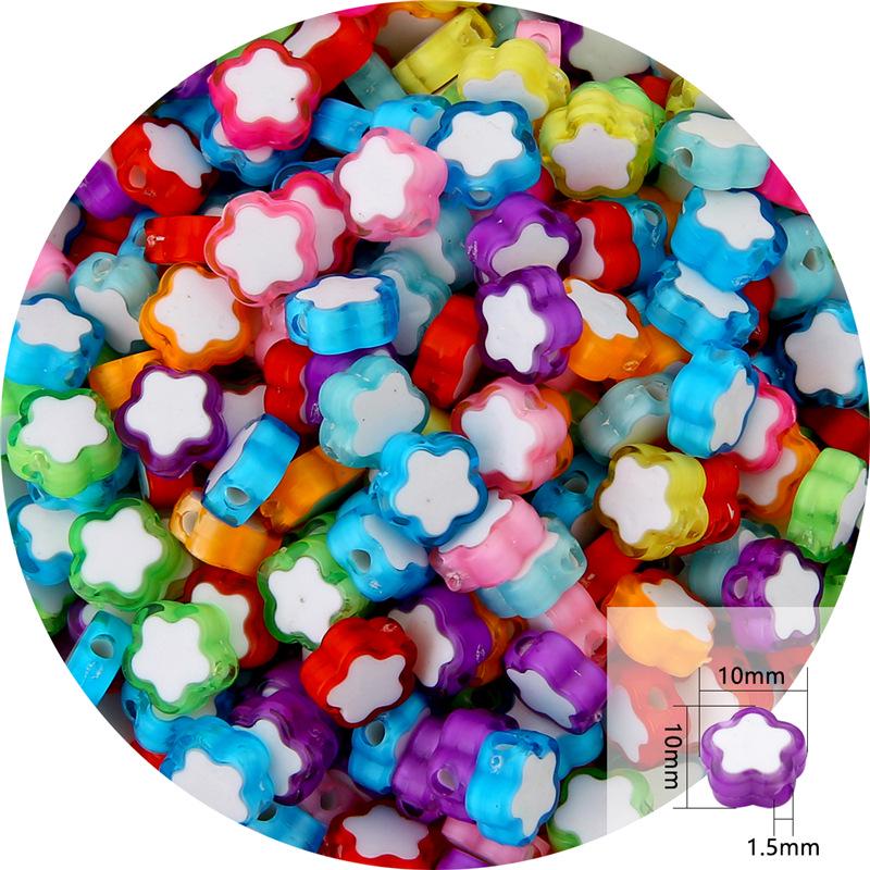 Akrylové hvězdičky, srdíčka, motýlci a květinky pro DIY náramky