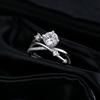 MODIAN 1CT VVS1 Clarity Moissanite Dazzling Ring 925 Silver E Multi-layer Lines Rings For Women Wedding Jewelry Gifts