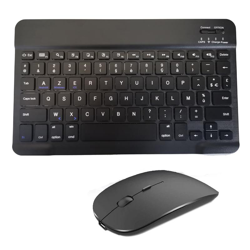Spanisch Französisch Bluetooth Kabellose Tastatur Azerty Russisch Koreanisch Für iPad Mac PC Tablet ll Telefon Laptop Und Maus Mini Mit N
