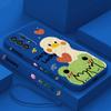 Duck With Sunglasses Cute Cartoon Phone Case For Samsung A73 A53 A33 A52 A32 A71 A51 A21S A50 A30 5G Liquid Left Rope Soft Cover