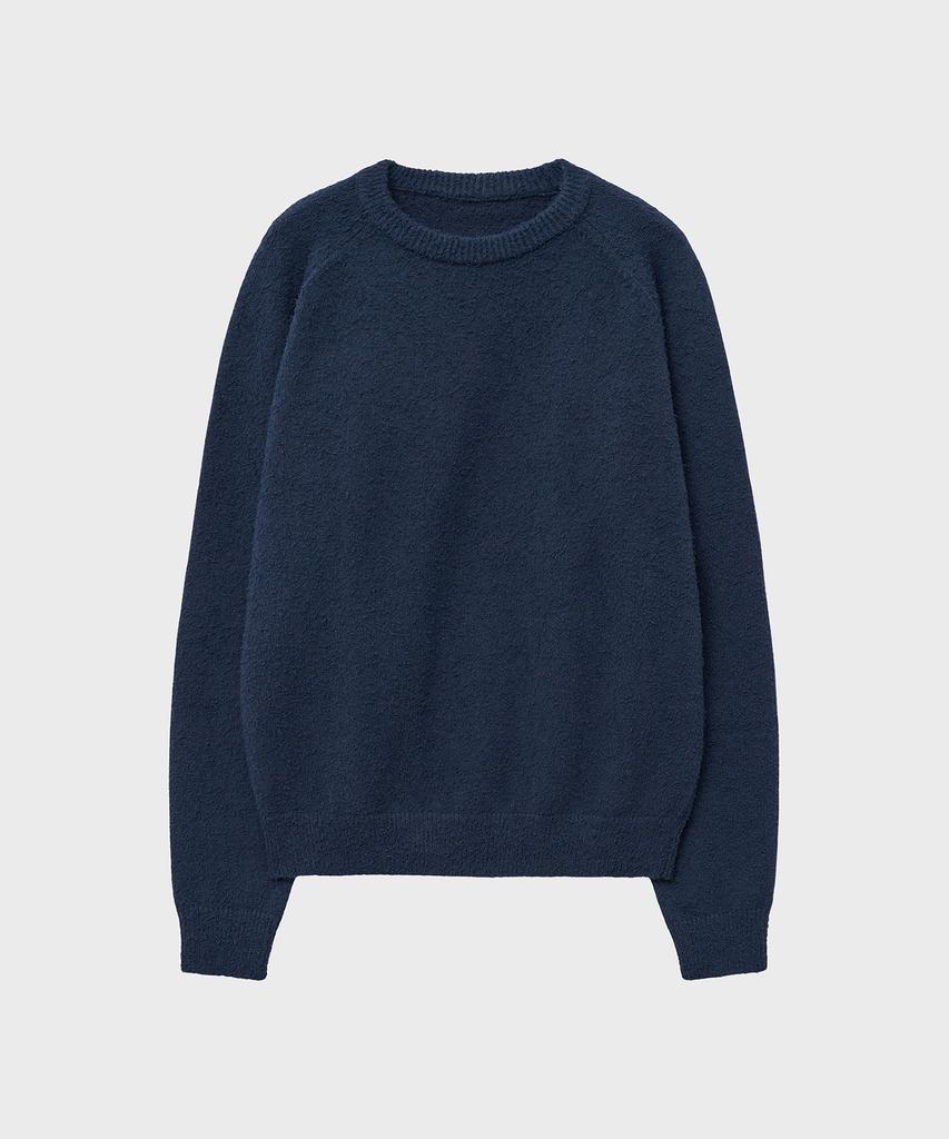 NOIRER Loose Fit Boucle Knit (Navy)