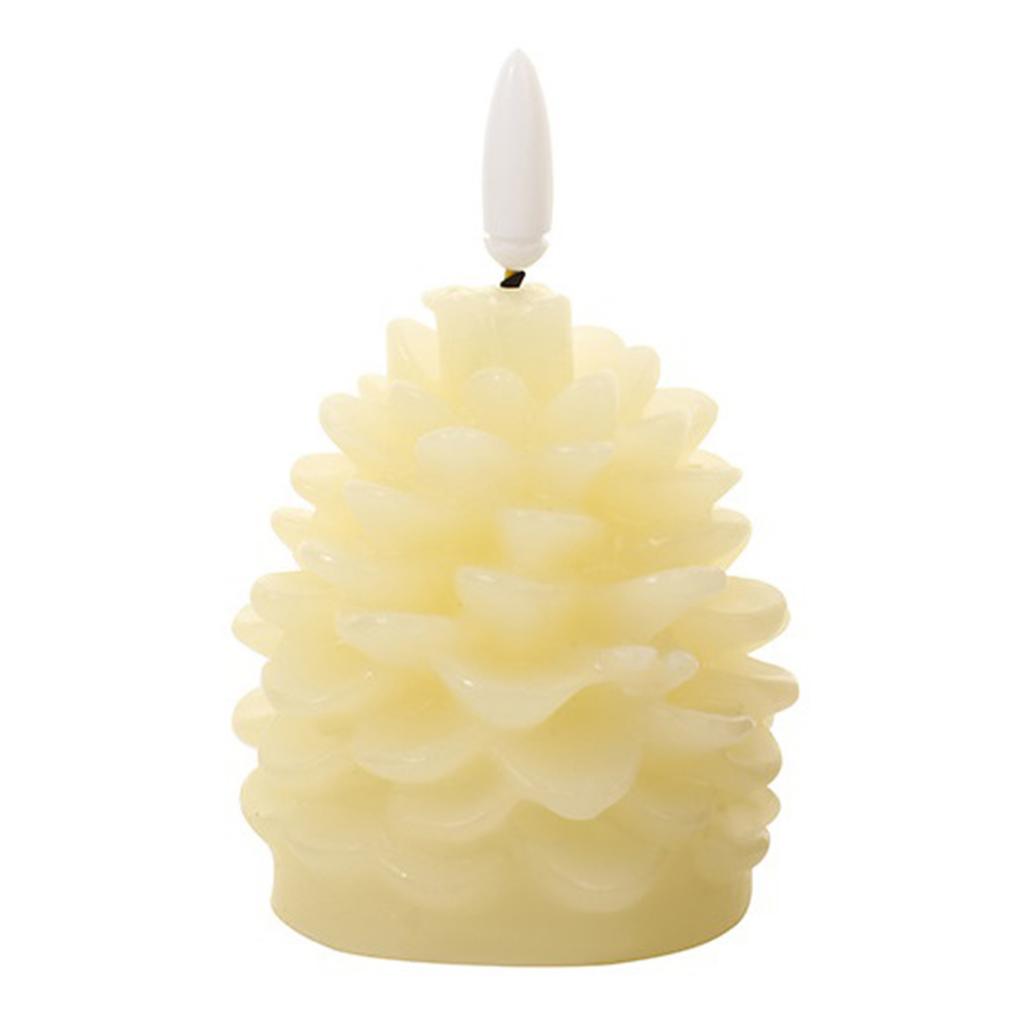 1/2/3Pcs Flameless Pinecone Candles Realistic LED Candles Battery Operated Christmas Pinecones LED Candles for Home Xmas Decor