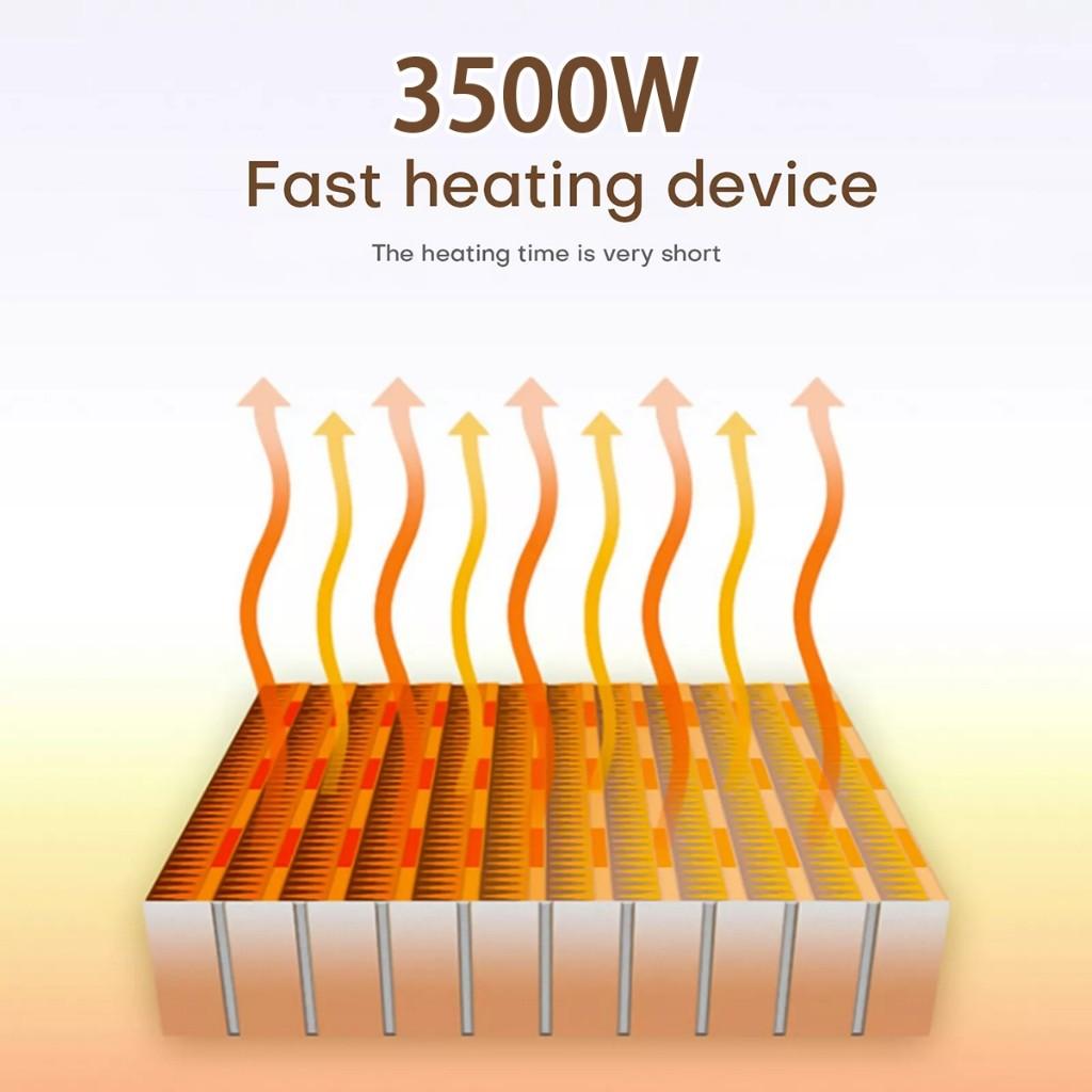 3000W Industrial Electric Heater Fan portable Space Heater Warm Workshop Garage Air Fan Commercial Blower lantai Circulating hot air blower