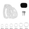 With 5 Size Cock Rings Penis Soft Silicone Chastity Cage Device Anti-Cheating Penis Lock Restraints for Men Discreet Sex Toy 18+