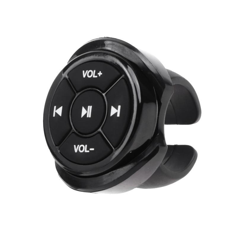 Universal Wireless Multimedia Button Bluetooth-compatible Remote for IOS Android Phone Car Motorcycle with Mount Bracket