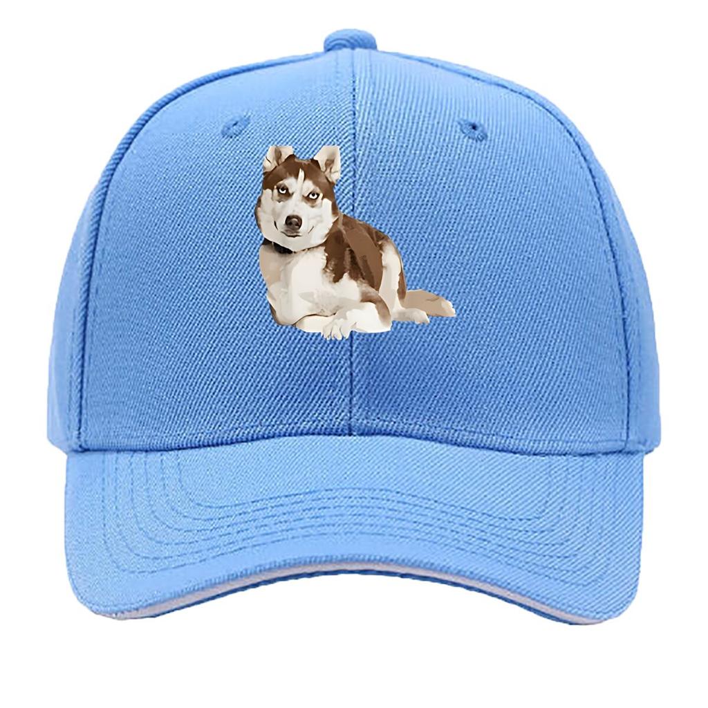 Vibrant Husky Art Print Home Decor Hip Hop hat Fashion Outdoor Sports Sandwich Baseball Cap