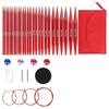 ABBP-Interchangeable Circular Knitting Needles Set, Aluminum 3.0Mm-10.0Mm With Case For Crafting