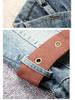 2025 Summer Plus Size Retro Denim Waist-Cinching Slip Dress for Women