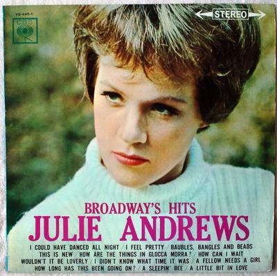 LP Plaat JULIE ANDREWS Broadways Hits YS495C CBS 1965 Japan Soundtracks Musicals Gebruikt