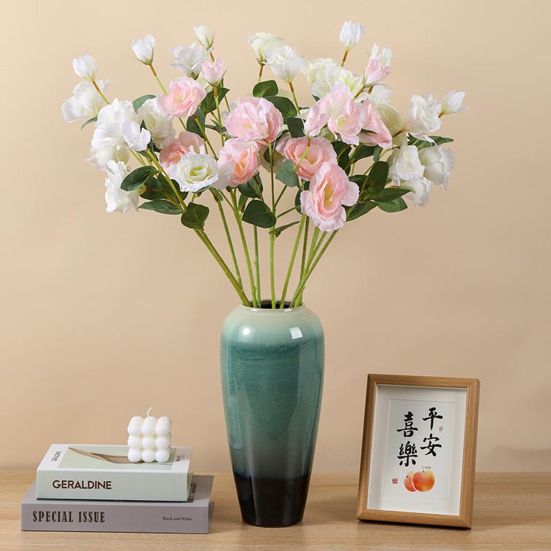 Luxury Silk Eustoma Floral Centerpiece For Wedding Decor Home Photography Styling